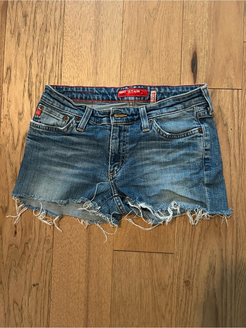 Big Star Distressed Light Blue Denim Cutoff shorts- SO cute